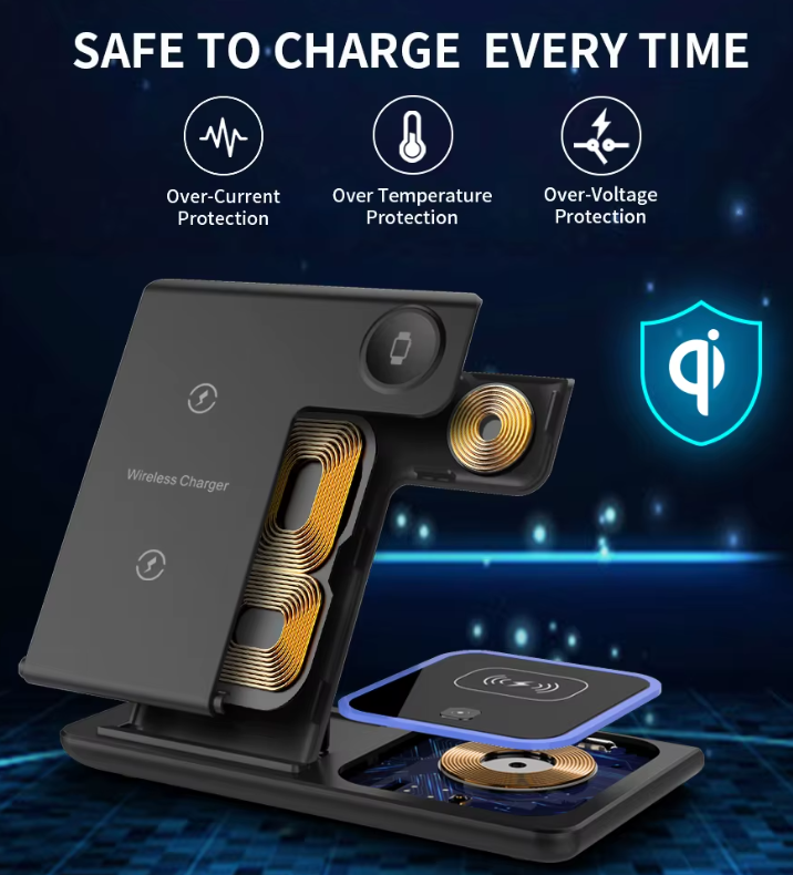 3-in-1 Wireless Charging Station — iPhone, Apple Watch & AirPods