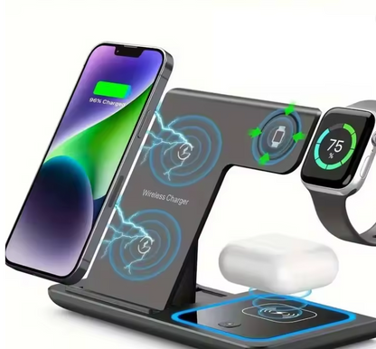 3-in-1 Wireless Charging Station — iPhone, Apple Watch & AirPods