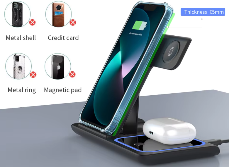 3-in-1 Wireless Charging Station — iPhone, Apple Watch & AirPods
